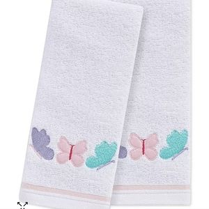 Martha Stewart Collection Spring Butterfly Hand Towels Set of 2 BNWT RETIRED